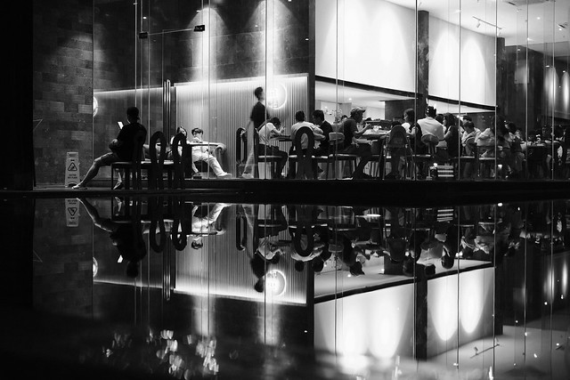 Japanese Cafe in Reflection